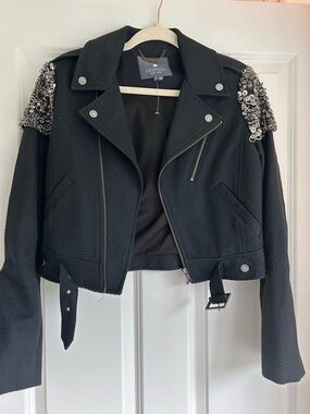Gryphon Embellished Moto Jacket